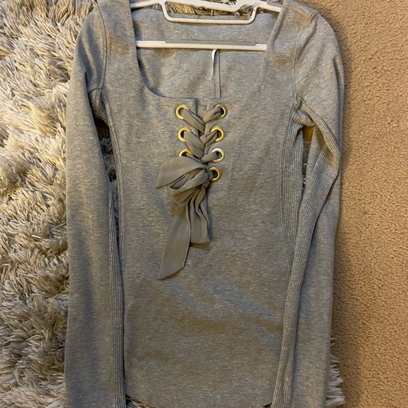Free people front lace up top - Picture 2 of 3